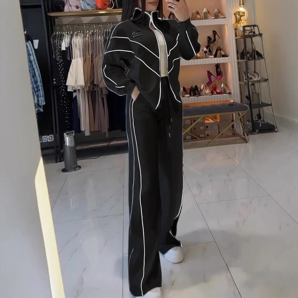 TR-Tracksuit with Wide-Leg Pants