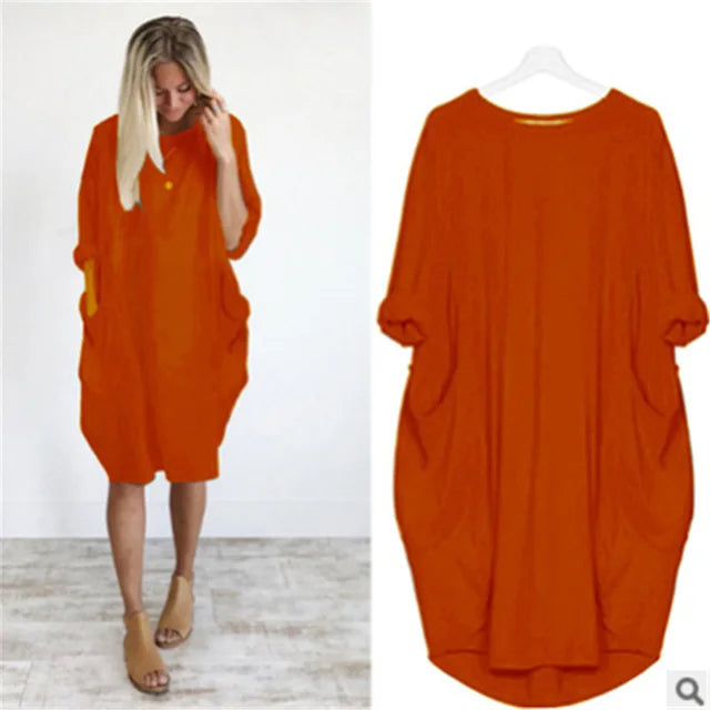 Dress-Women-long-sleeved-pocket-round-collar-loose-Europe-autumn-hot-style-Dresses-Casual-Vestidos-YRW6998