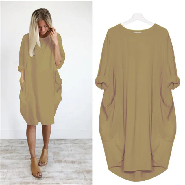 Dress-Women-long-sleeved-pocket-round-collar-loose-Europe-autumn-hot-style-Dresses-Casual-Vestidos-YRW6998