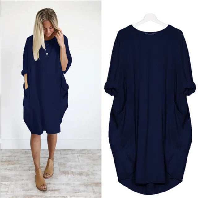 Dress-Women-long-sleeved-pocket-round-collar-loose-Europe-autumn-hot-style-Dresses-Casual-Vestidos-YRW6998