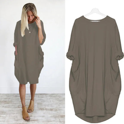 Dress-Women-long-sleeved-pocket-round-collar-loose-Europe-autumn-hot-style-Dresses-Casual-Vestidos-YRW6998