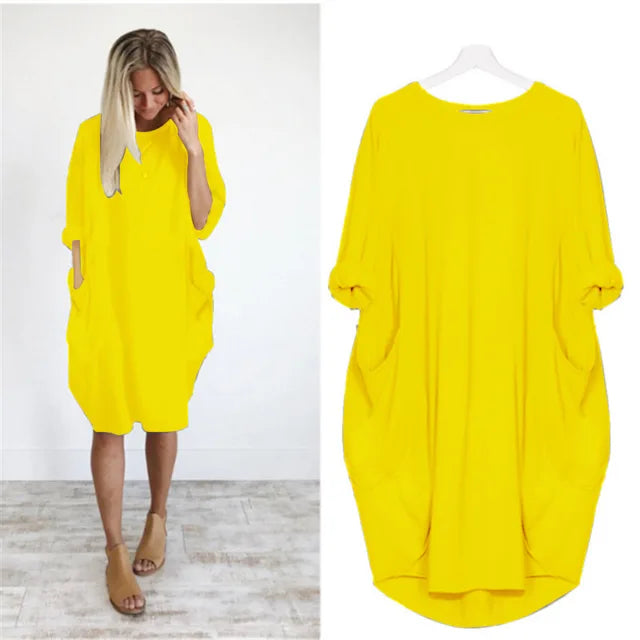 Dress-Women-long-sleeved-pocket-round-collar-loose-Europe-autumn-hot-style-Dresses-Casual-Vestidos-YRW6998